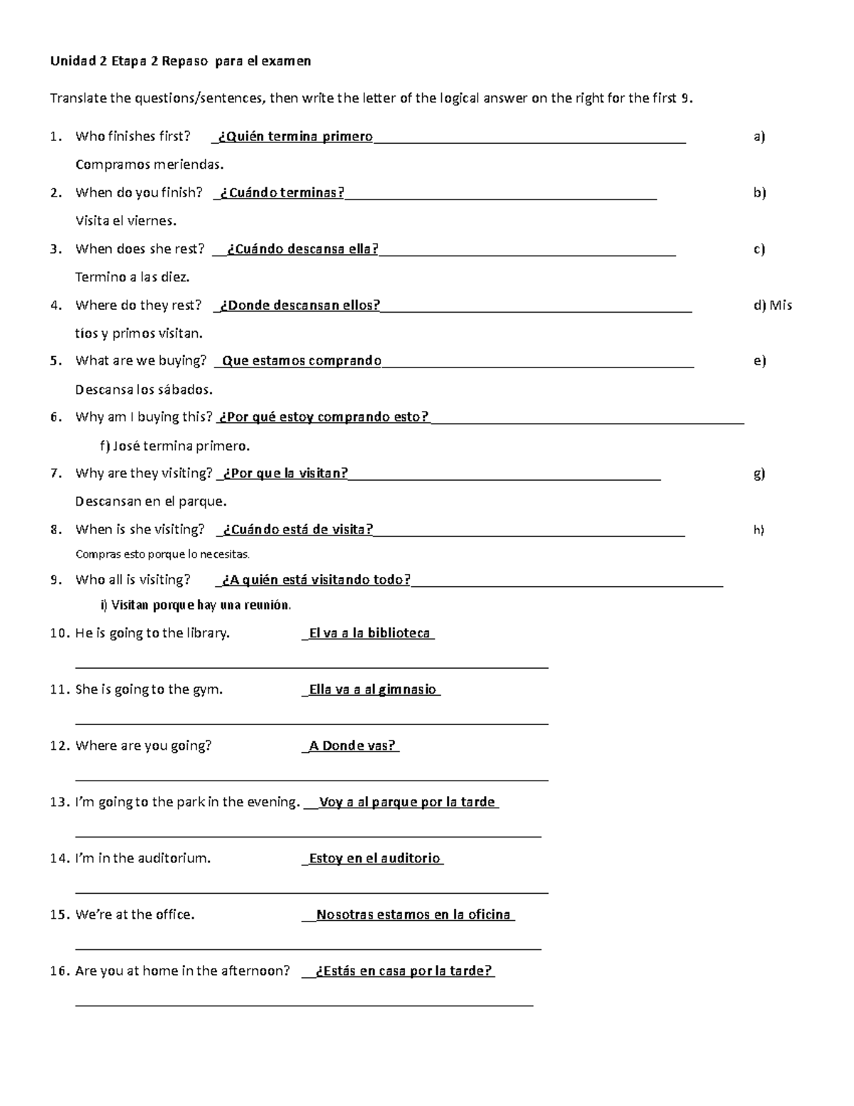 Copy of repaso updated - Unidad 2 Etapa 2 Repaso para el examen ...