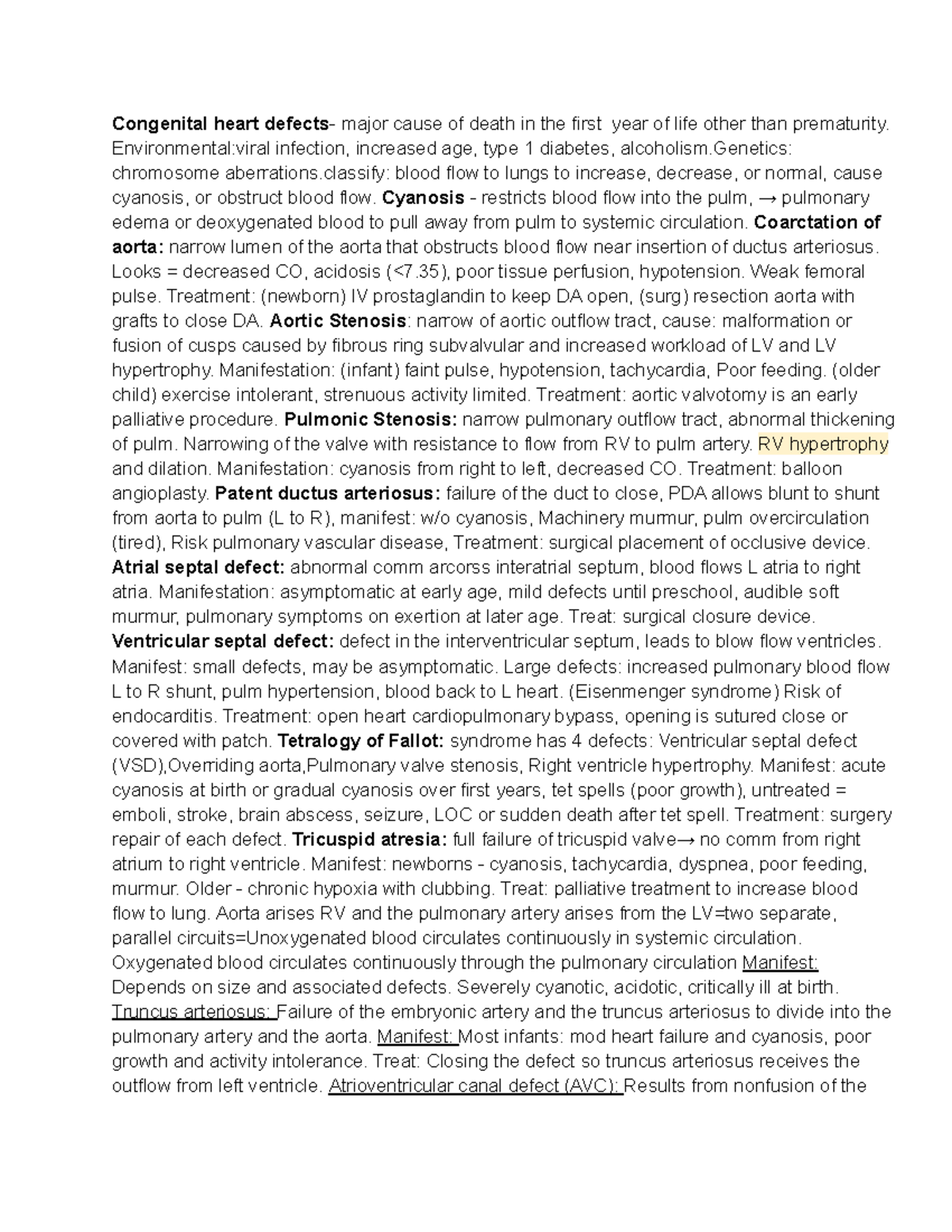 Patho Prenotes over the heart defects in children - Congenital heart ...