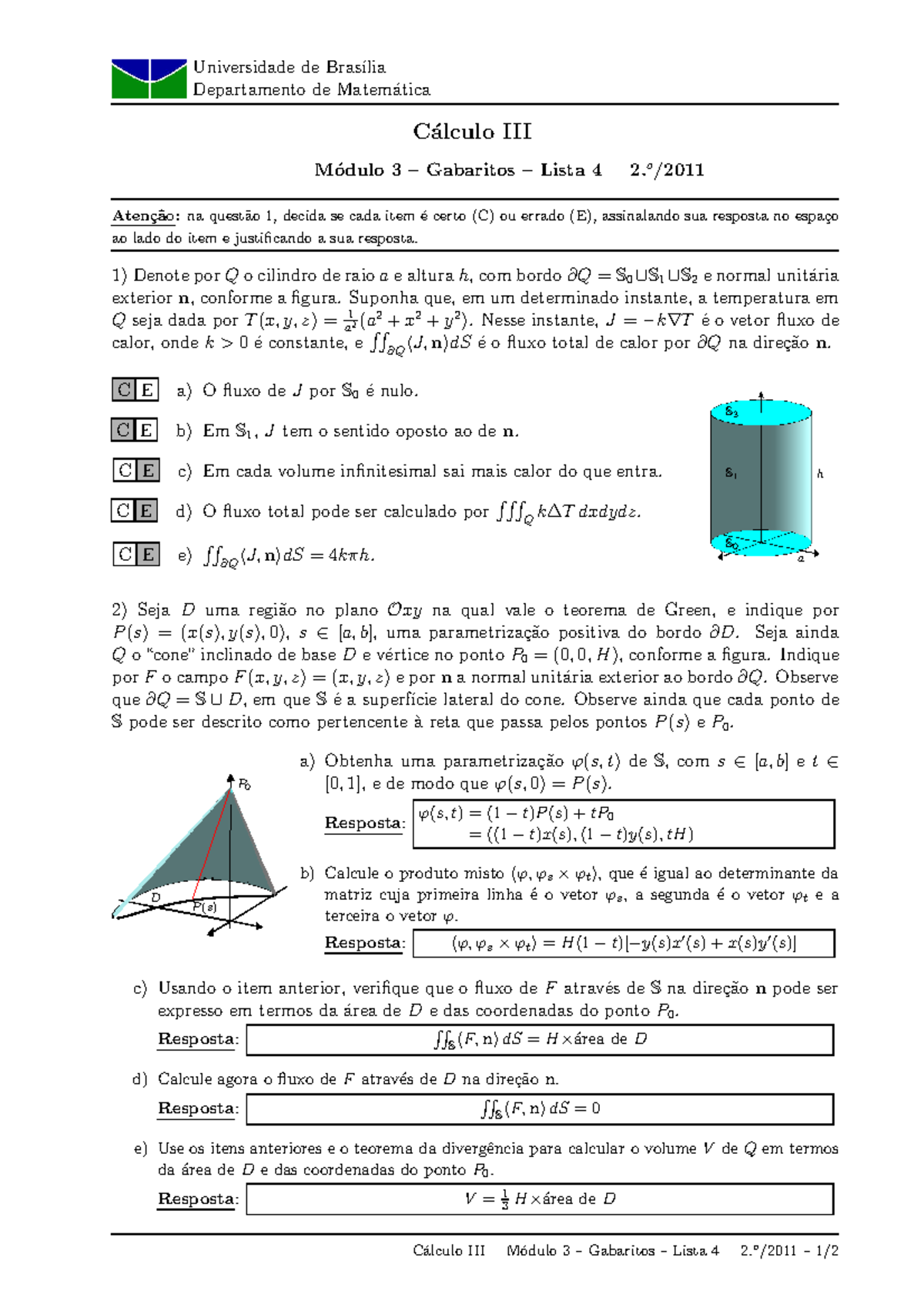 3-4 (gab) - Lista De Exercícios Resolvida. - Universidade De Bras´ılia ...