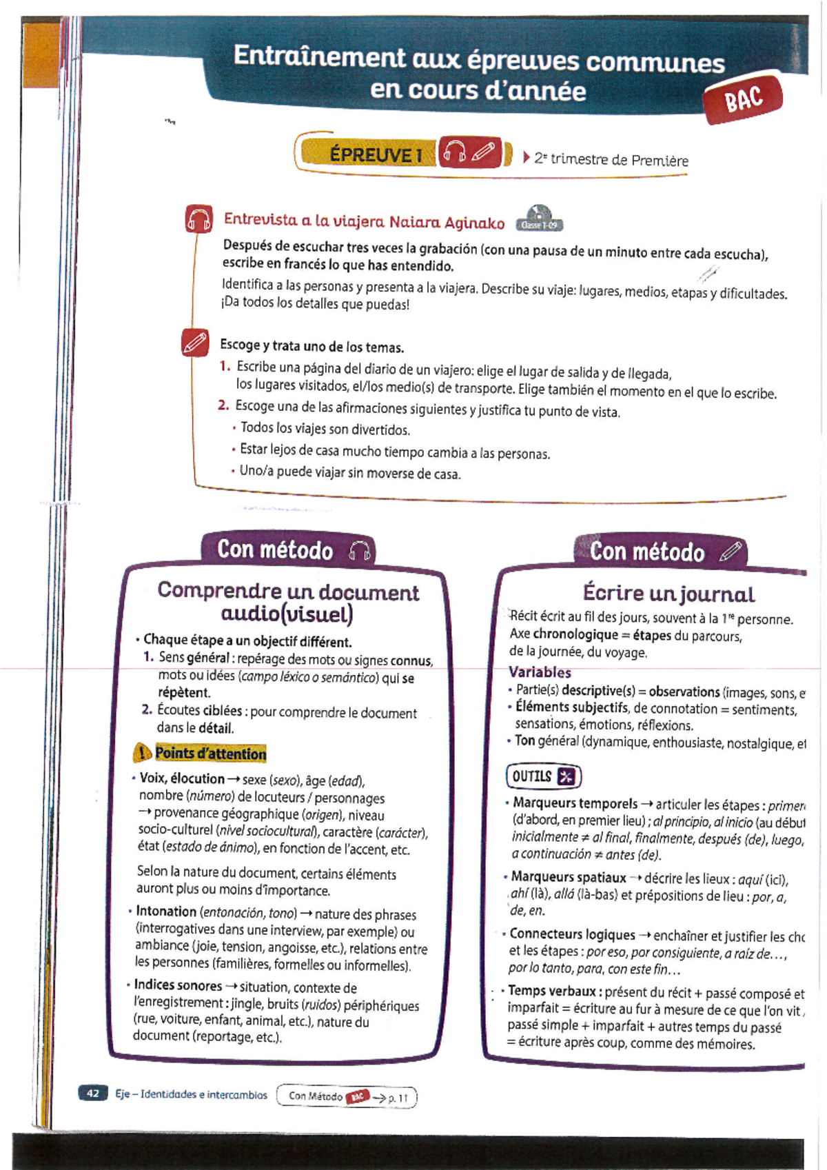 Entrainement epreuve 1 CO + EE - Espagnol - Studocu