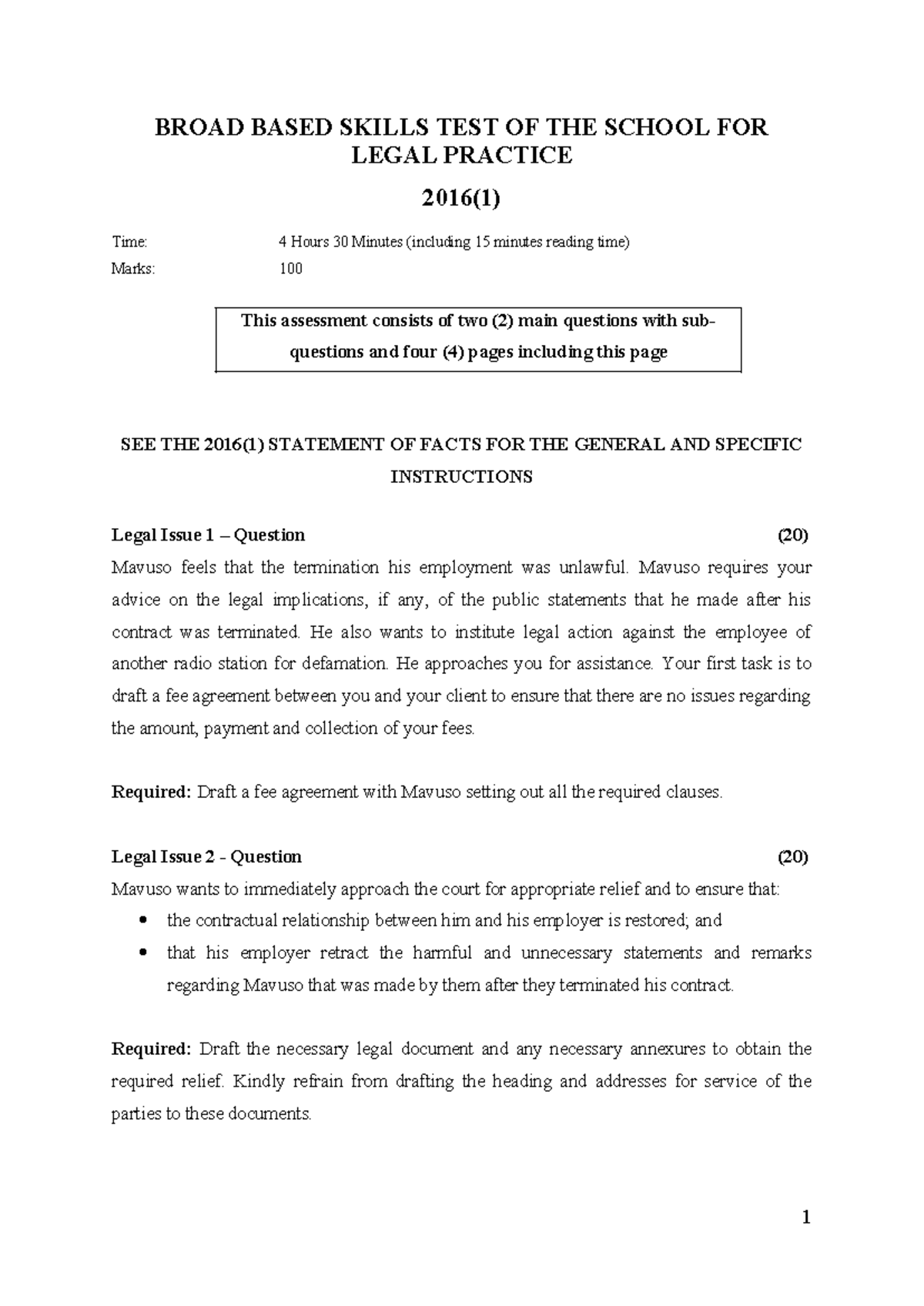 BBST2016 (1)Q - Notes - BROAD BASED SKILLS TEST OF THE SCHOOL FOR LEGAL ...