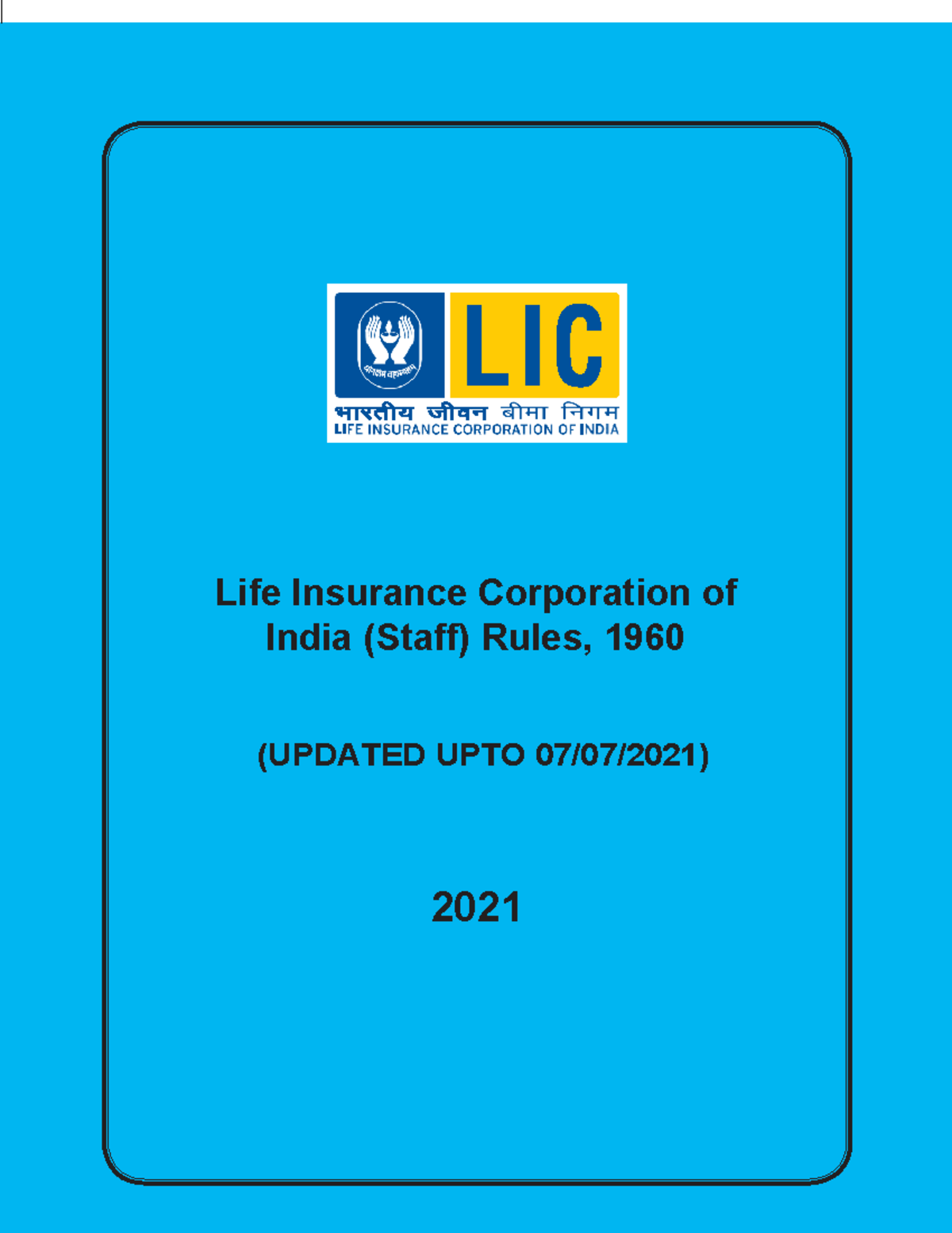 Life Insurance Corporation of India (Staff) Rules, 1960 - Page No ...