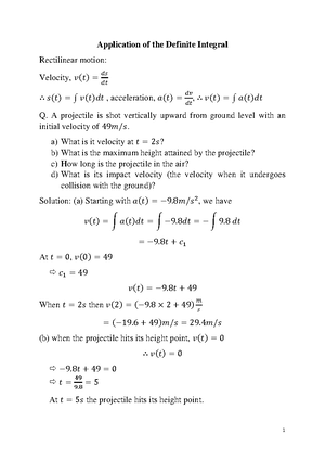 Class Note of Applied Calculus (102) - Studocu
