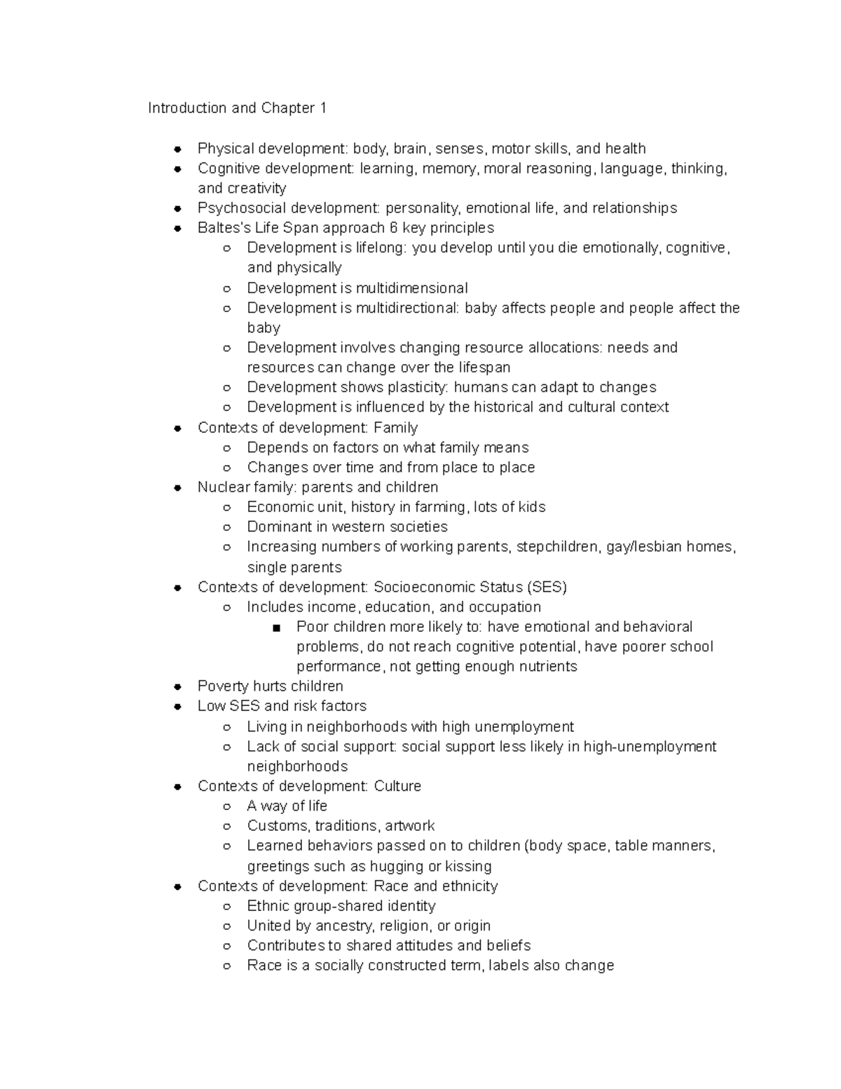 Psych-In class notes Unit 1 - Introduction and Chapter 1 Physical ...