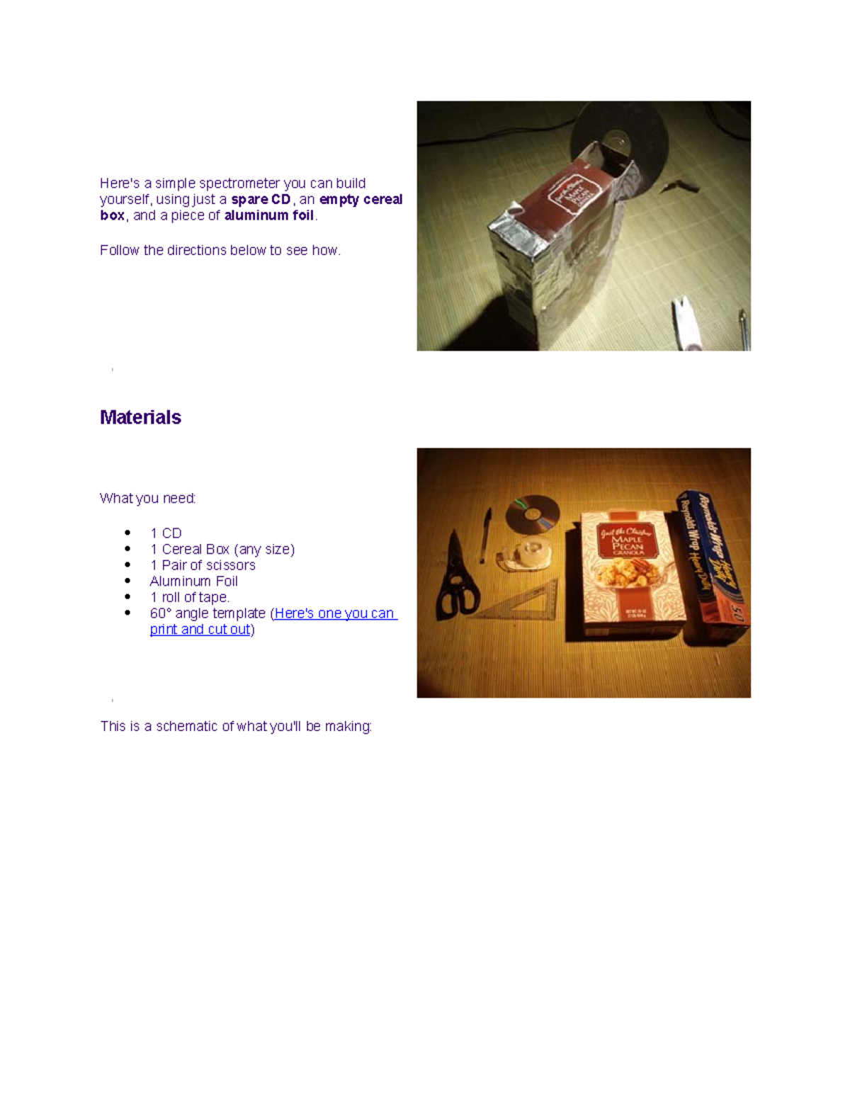 Spectra LAB Here's a simple spectrometer you can build yourself