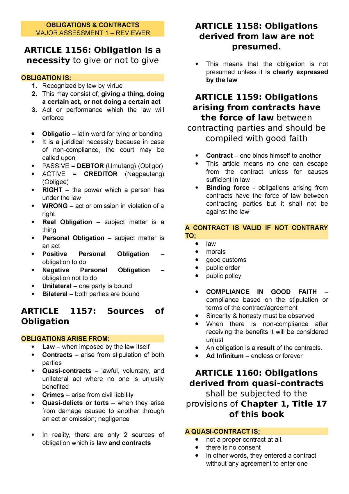 Oblicon MOD1 Reviewer OBLIGATIONS CONTRACTS MAJOR ASSESSMENT 1   Thumb 1200 1698 