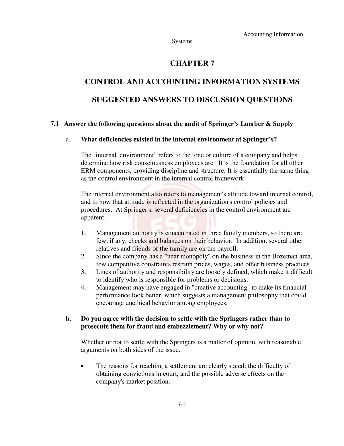 Htttkt-CHAP 7 - Accounting Information Systems 7- CHAPTER 7 CONTROL AND ...