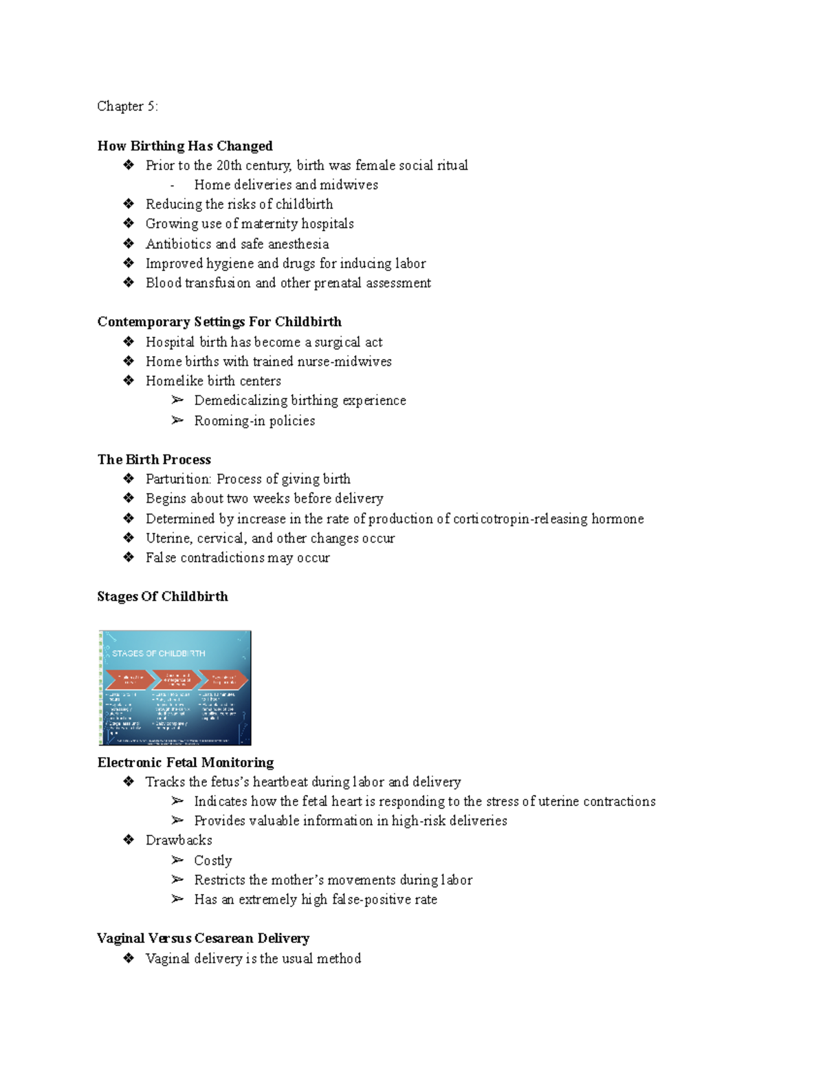 Chapter 5 Child and Adolscent Development - Chapter 5: How Birthing Has ...