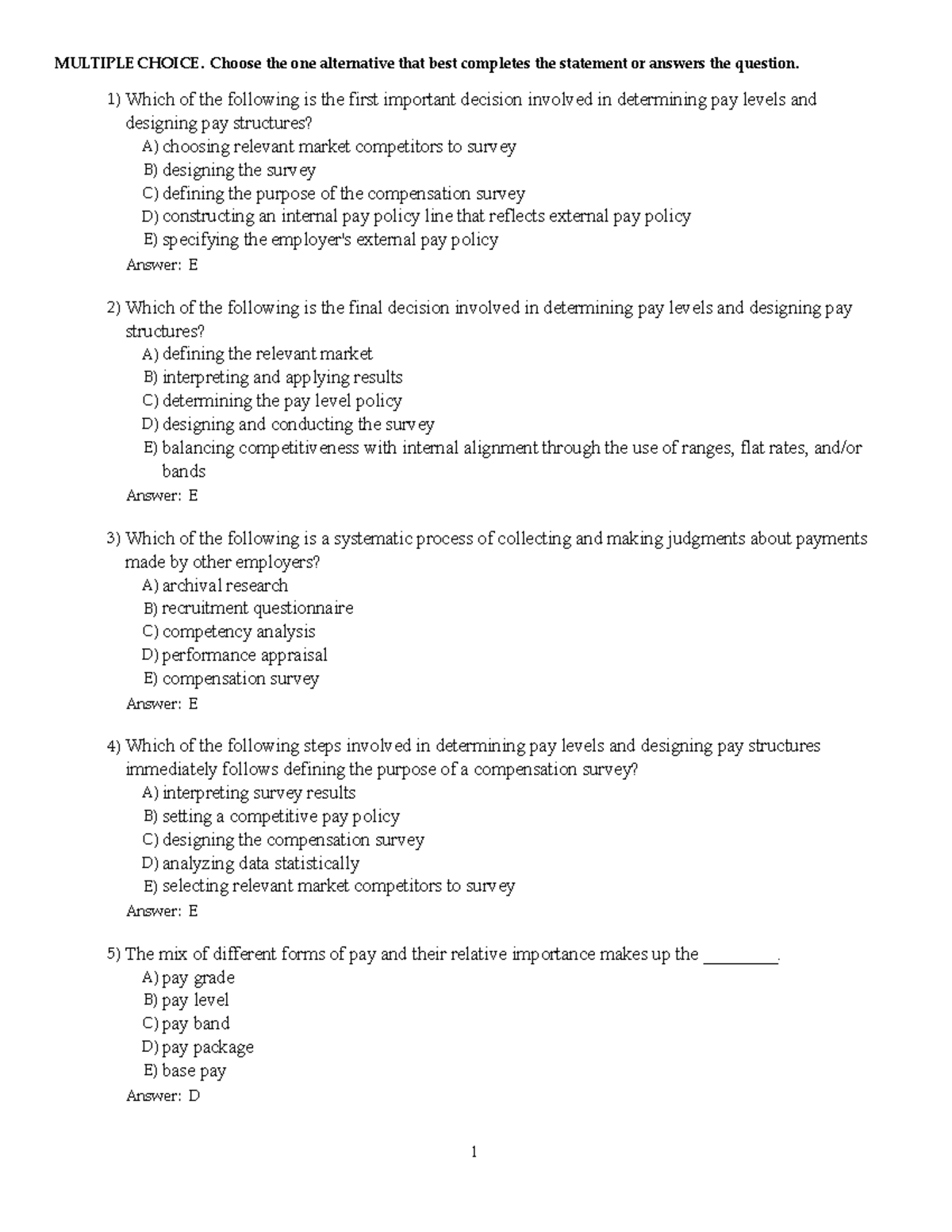 Exam 2018, questions and answers - MULTIPLE CHOICE. Choose the one ...