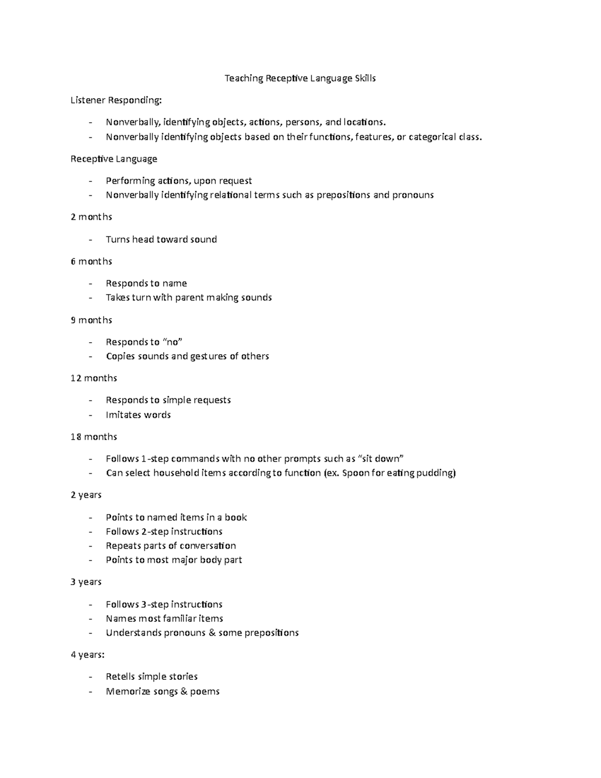 Teaching Receptive Language Skills Relias - Teaching Receptive Language ...