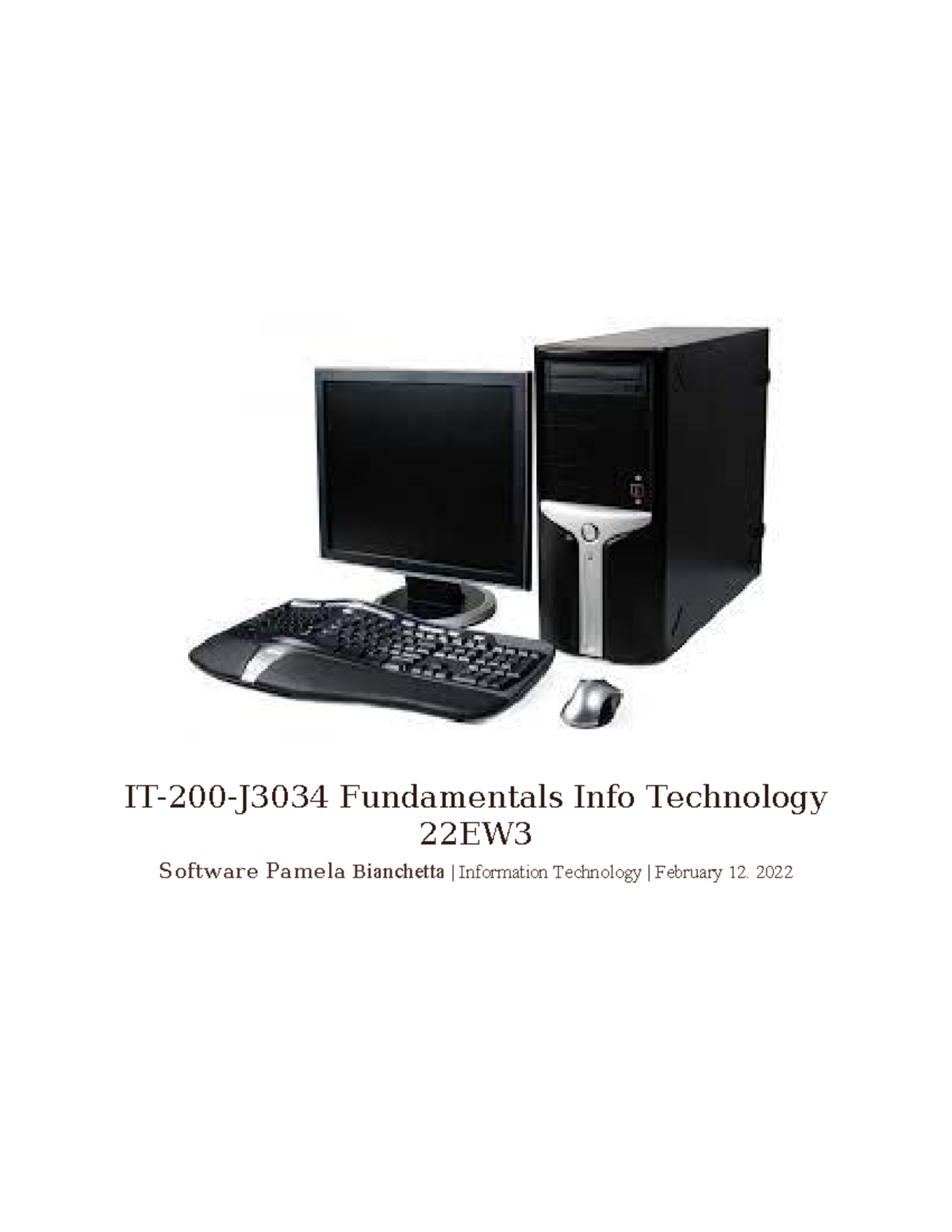 5-2 Project - this homework is about building a computer too - IT-200 ...