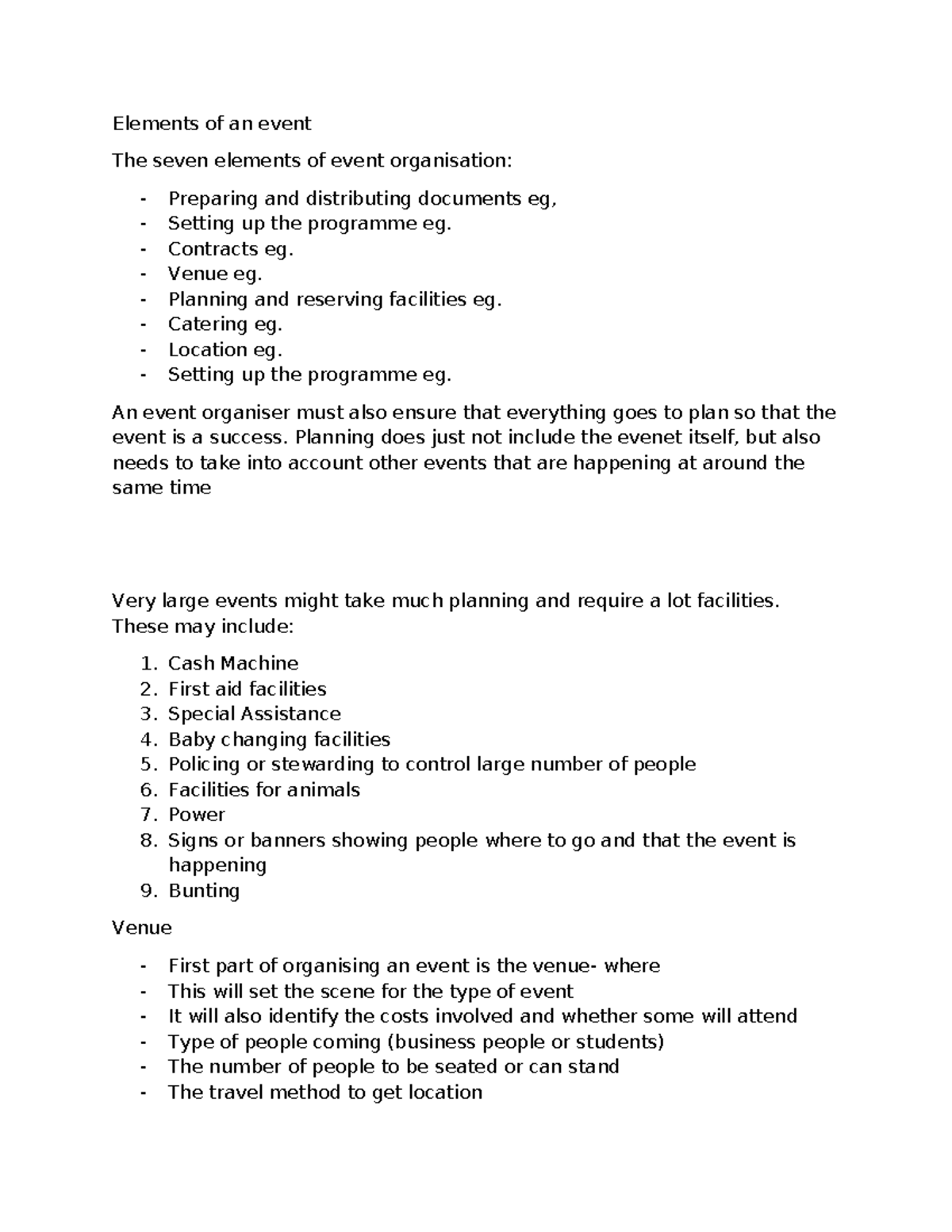 Document 8 - .fuufyfuyufy - Elements of an event The seven elements of ...