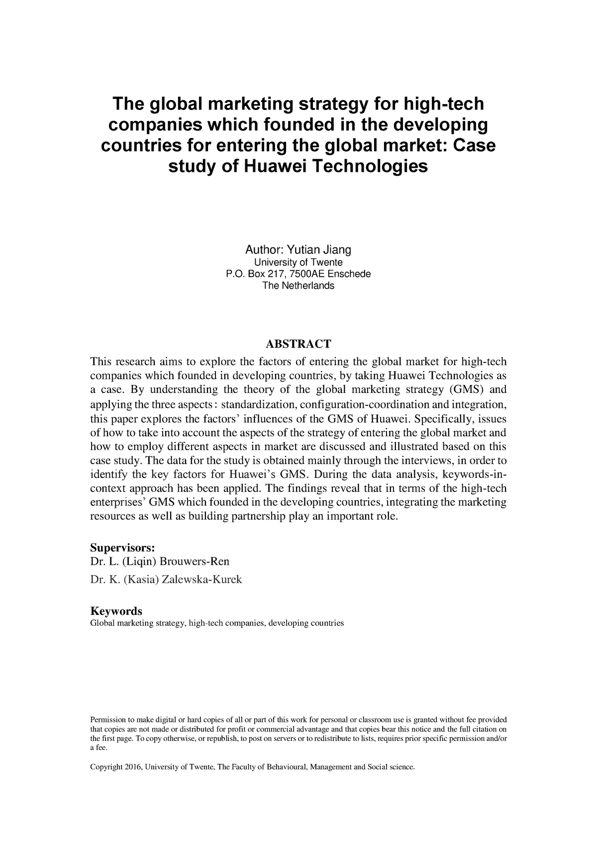 case study on global marketing