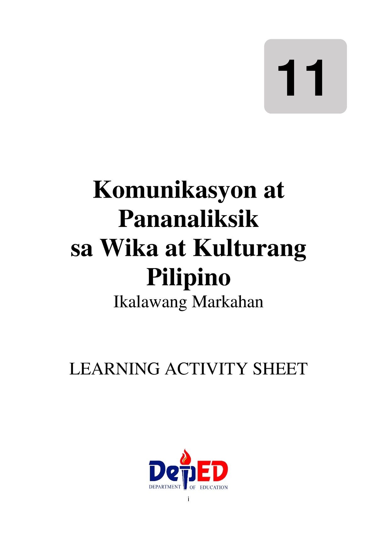 Komunikasyon At Pananaliksik Activity - I Komunikasyon At Pananaliksik ...