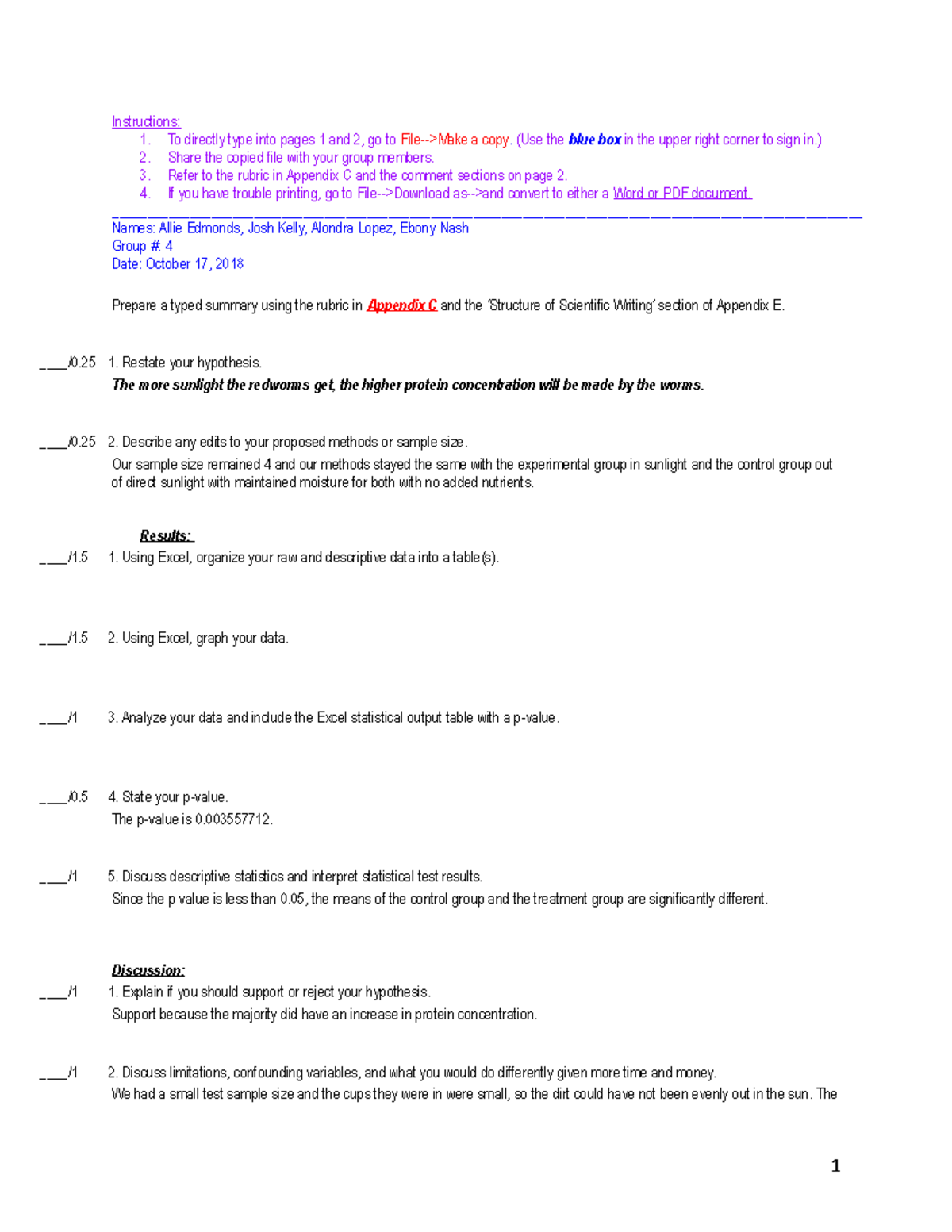 Summary protein assay - Lecture notes 6 - Instructions: 1. To directly ...
