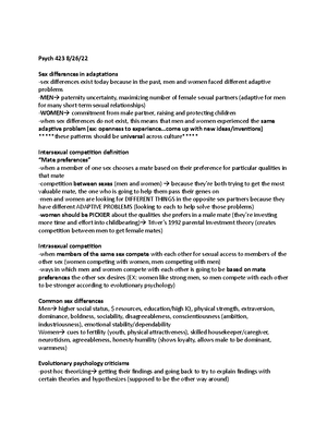9:2:22 - lecture notes - 9/2/22 psych 423 Disorganized (unresolved ...