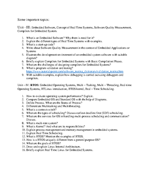 ES 7 sem - Lecture Handwritten Notes - Embedded system - Studocu