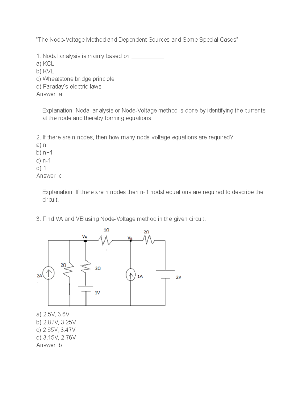 Electric circuit - “The Node-Voltage Method and Dependent Sources and ...