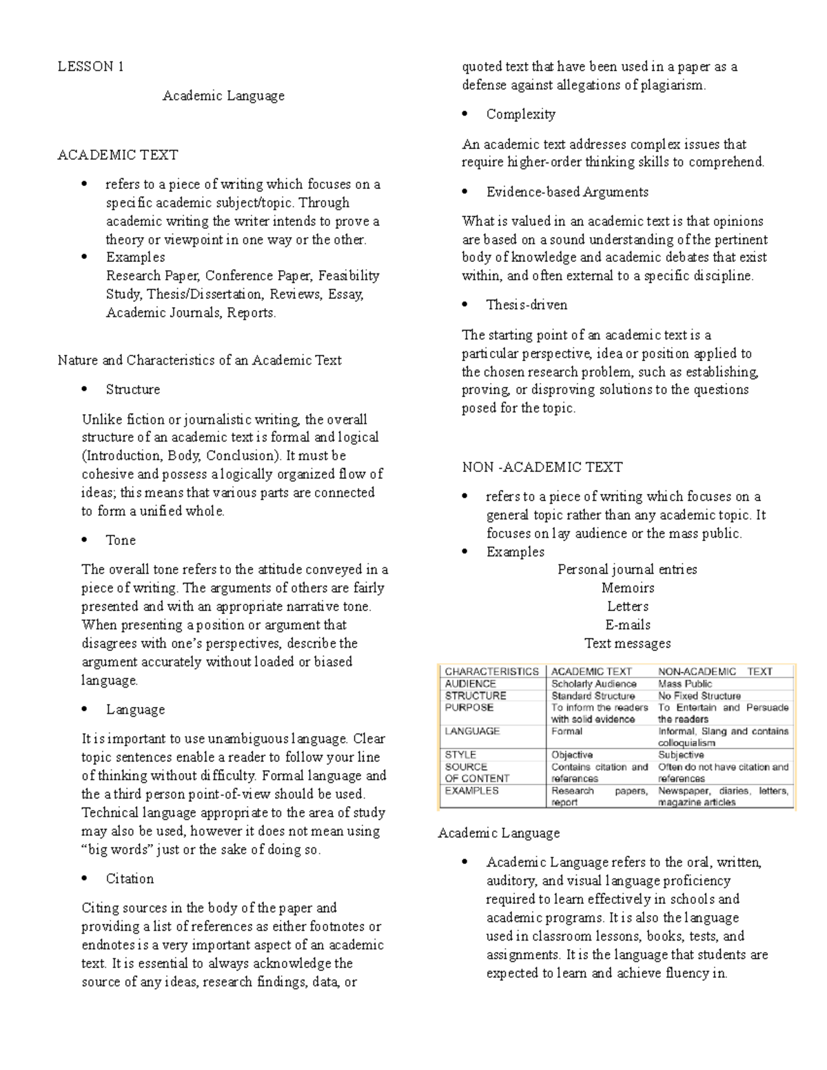 EAPP Lesson - ACADEMIC TEXT refers to a piece of writing which focuses ...