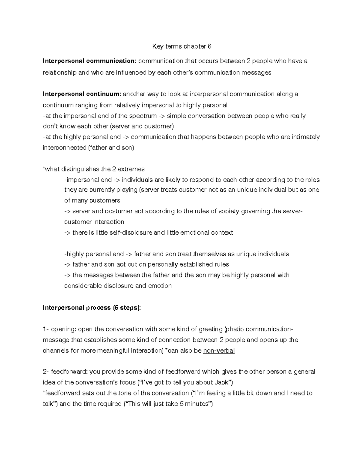 Key terms chapter 6 pdf - Key terms chapter 6 Interpersonal ...