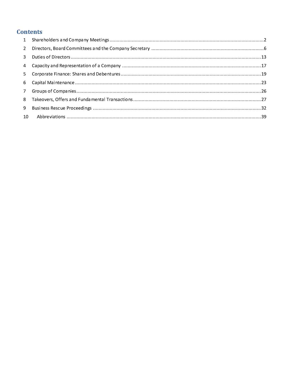 Lml4806-notes - Lml4806 Notes And Summary - Contents 1 Shareholders And 