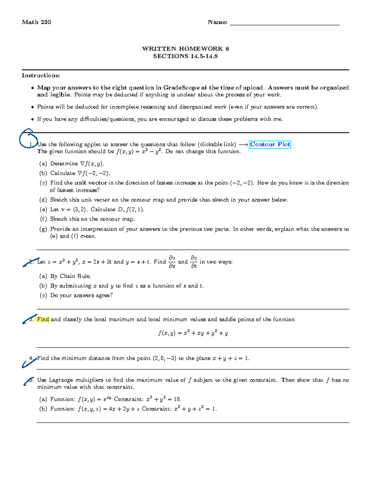 Homework+6 - Math 230 Name: WRITTEN HOMEWORK 6 SECTIONS 14-14 ...