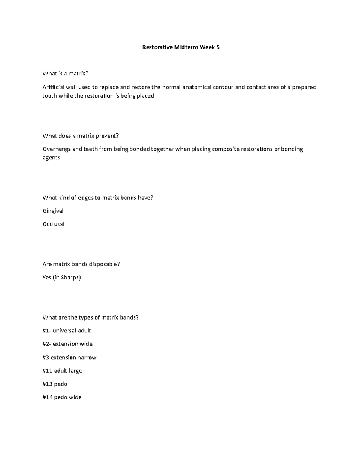 Restorative Midterm Week 5 Studocu