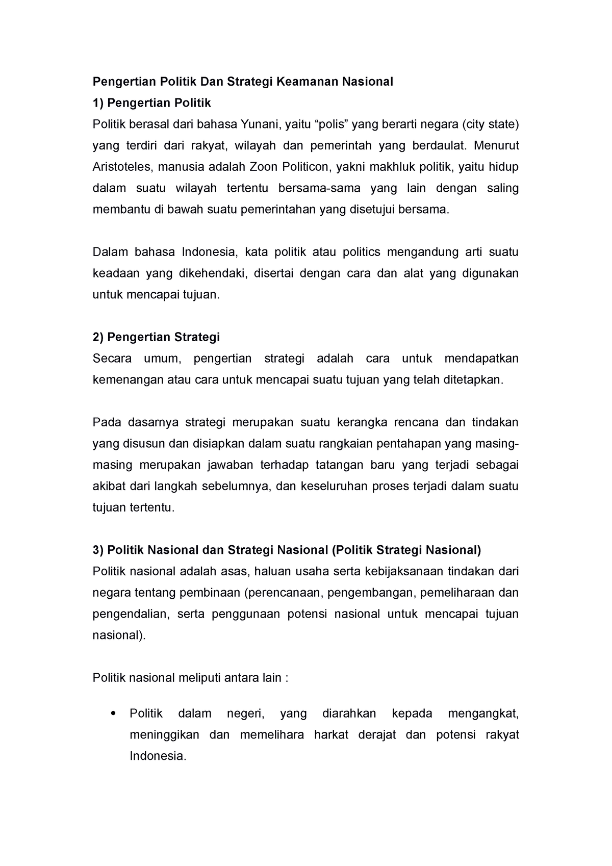 Pengertian Politik Dan Strategi Keamanan Nasional - Pengertian Politik ...