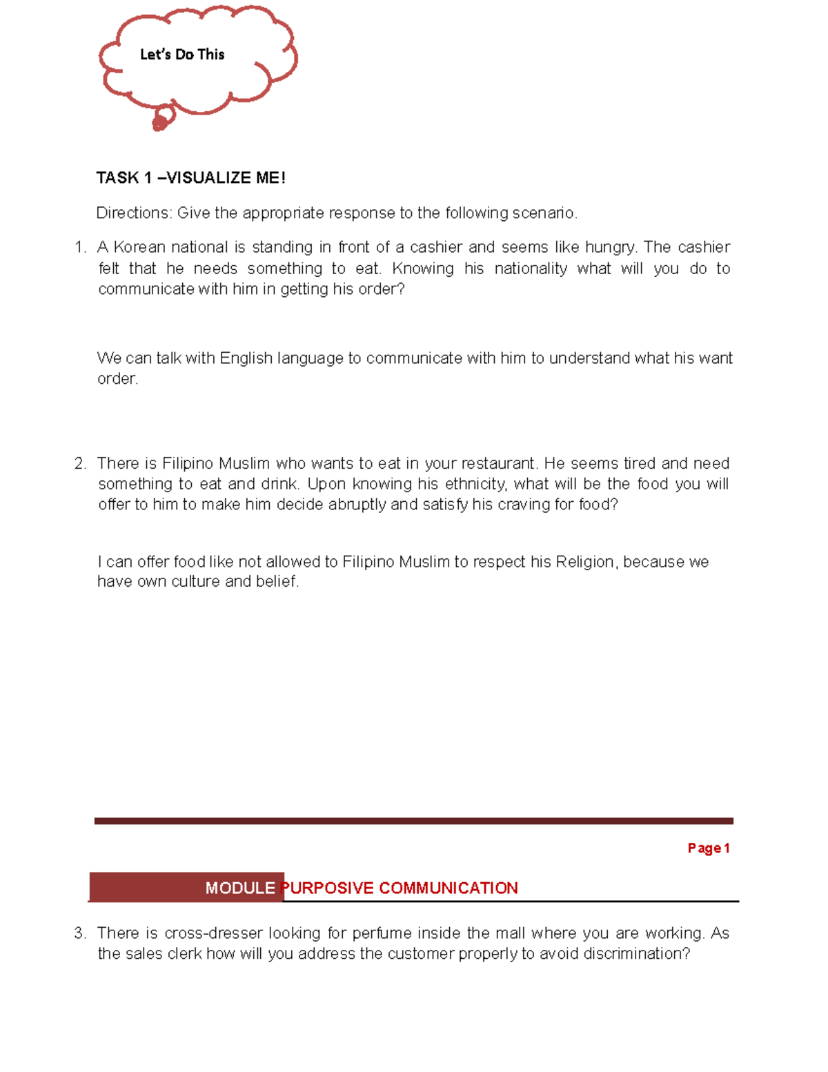 Activity 3 - for school purposes only - TASK 1 –VISUALIZE ME ...