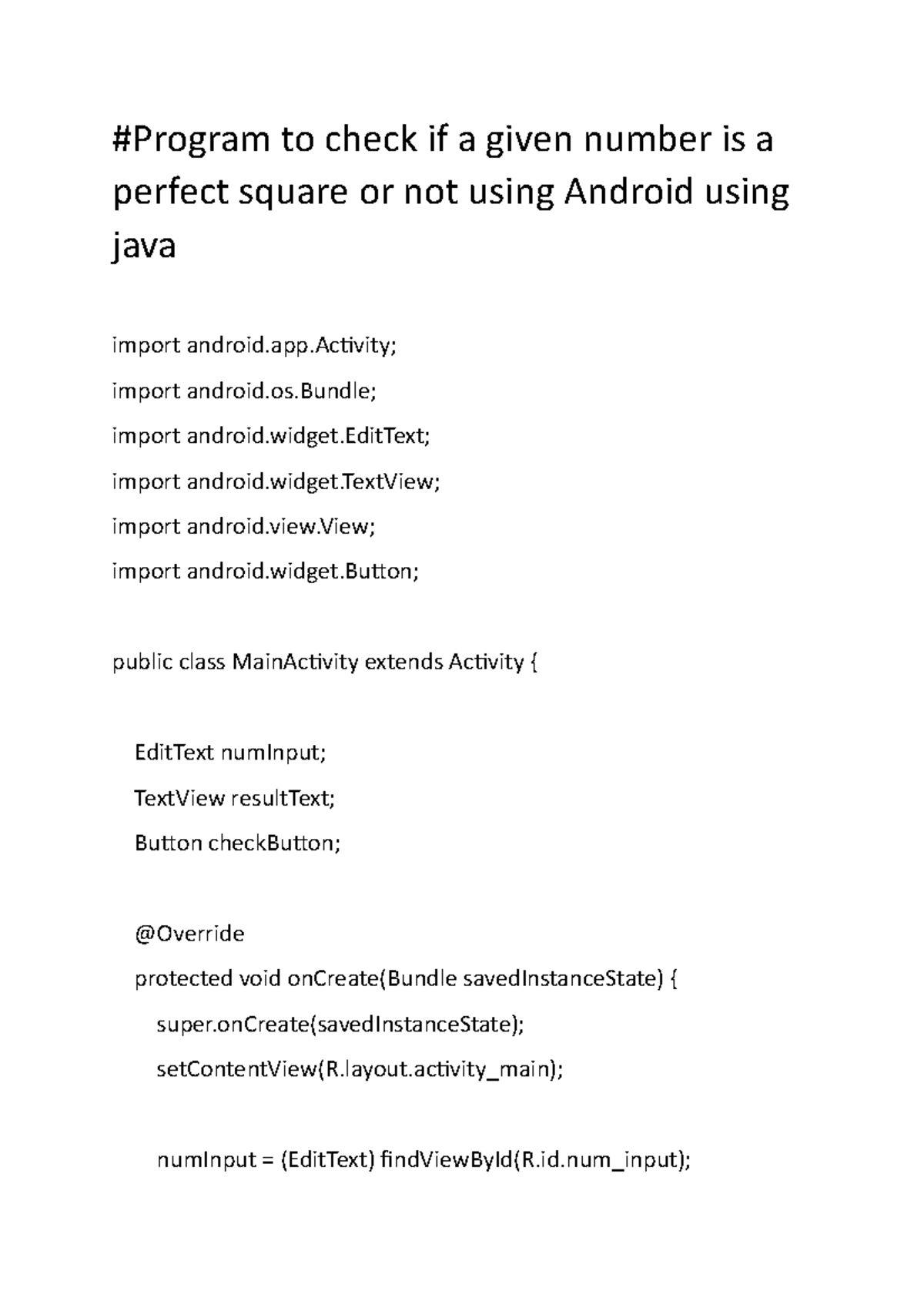 number-is-a-perfect-square-or-not-using-android-using-java-program