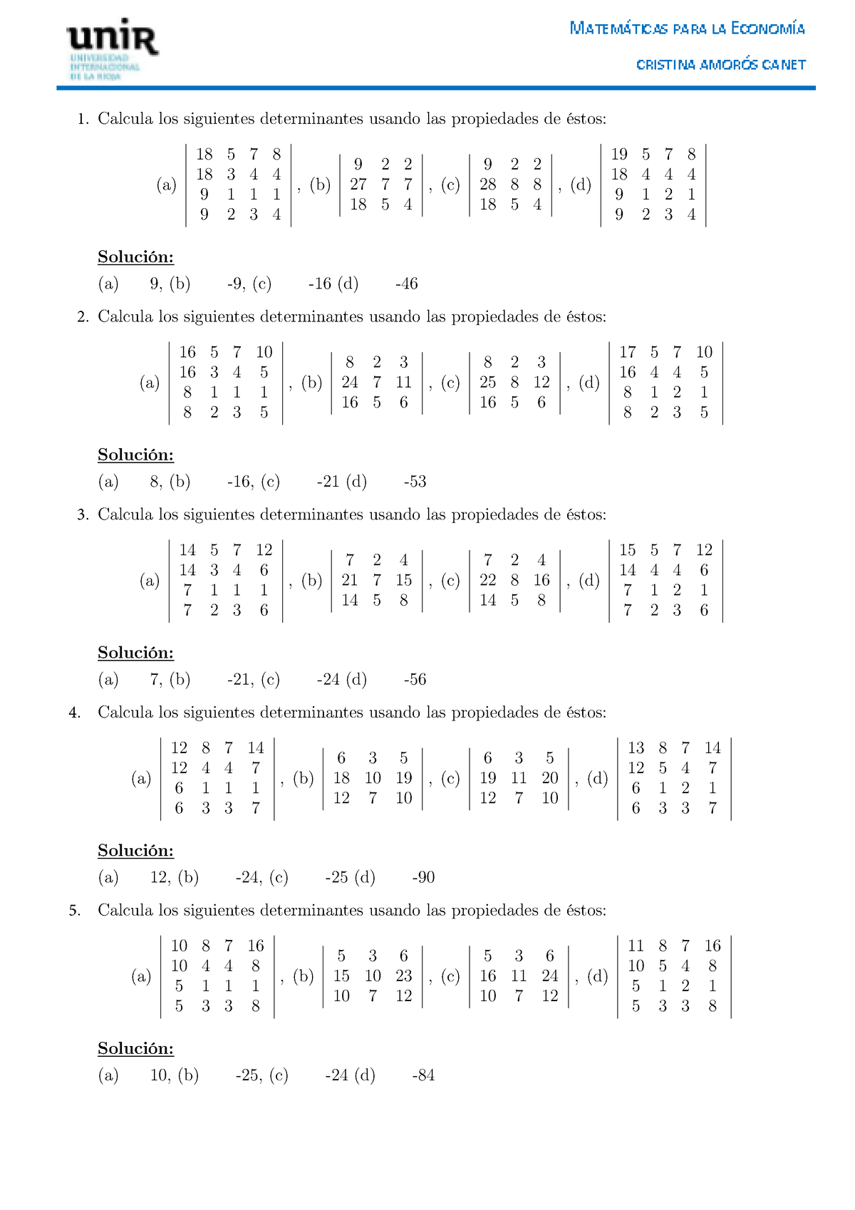 Sesion 03 Tema03 Ejercicios Adicionales Determinantes - B. Cálculo De ...