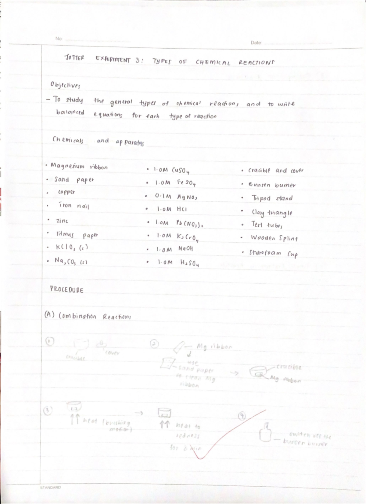 Lr chem - lab - material sciences - Studocu