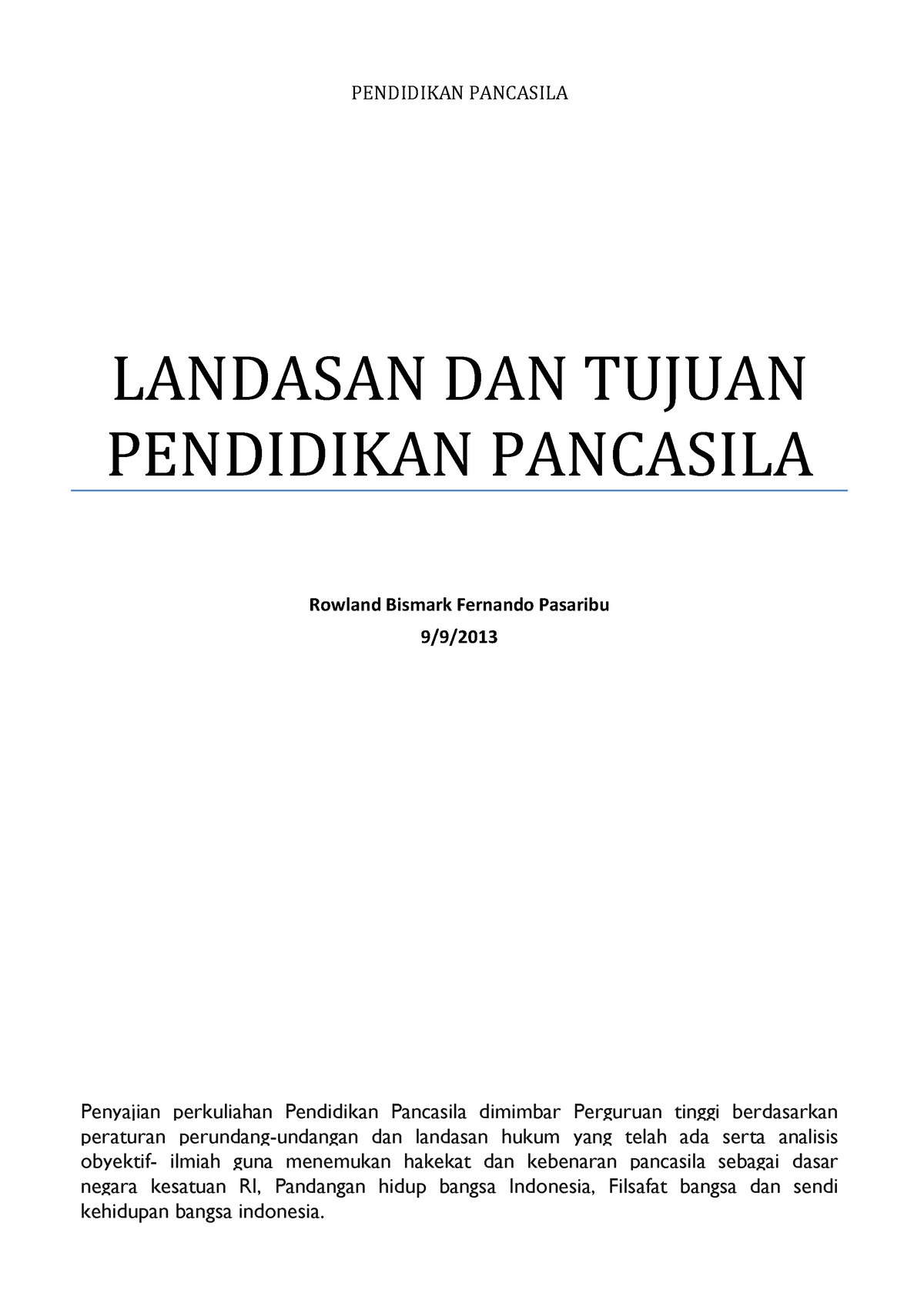 Bab 01 Landasan Dan Tujuan Pendidikan Pancasila - PENDIDIKAN PANCASILA ...