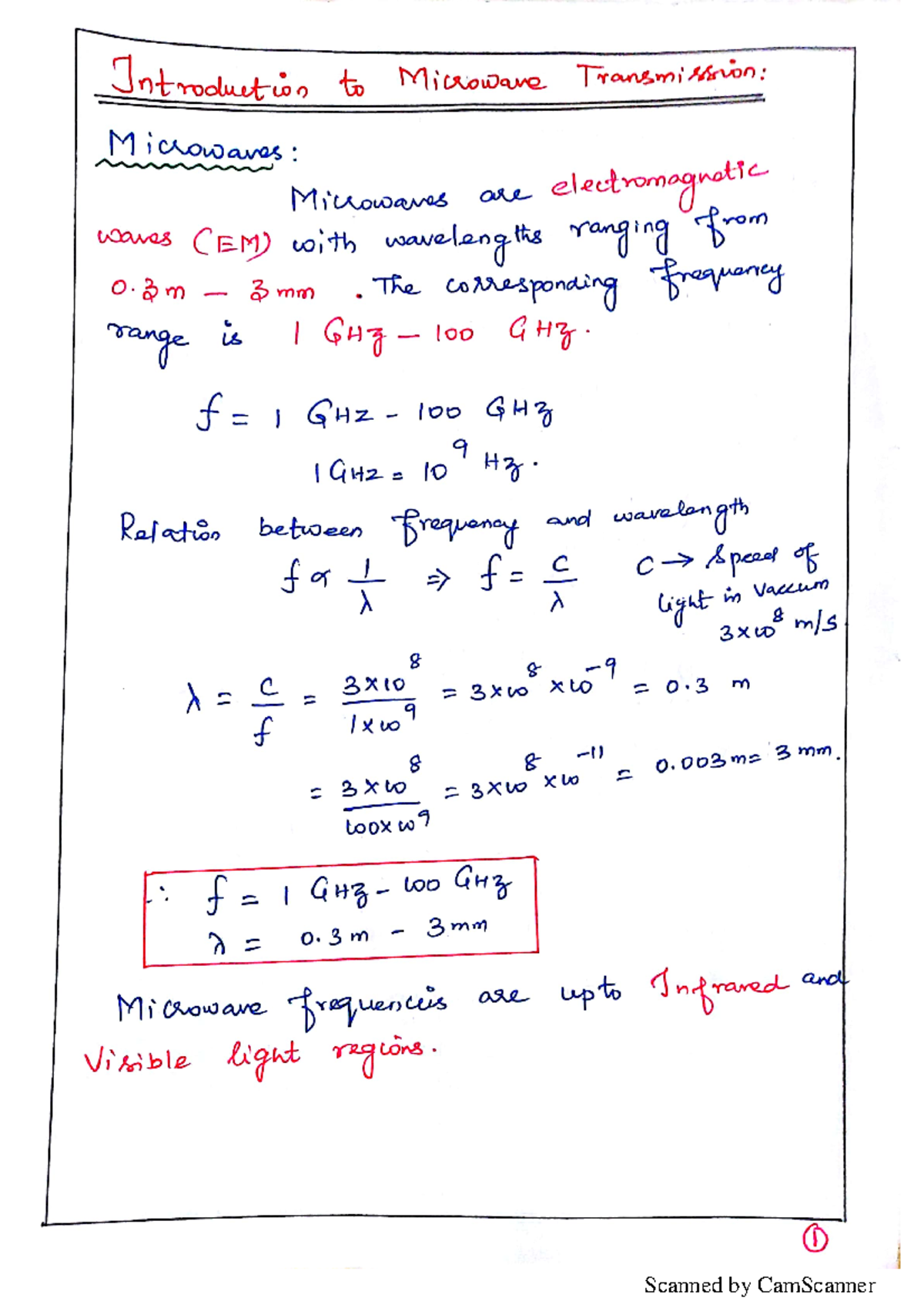 Unit 1 Microwave Lecture notes 2 Microwave & Optical Communications Studocu