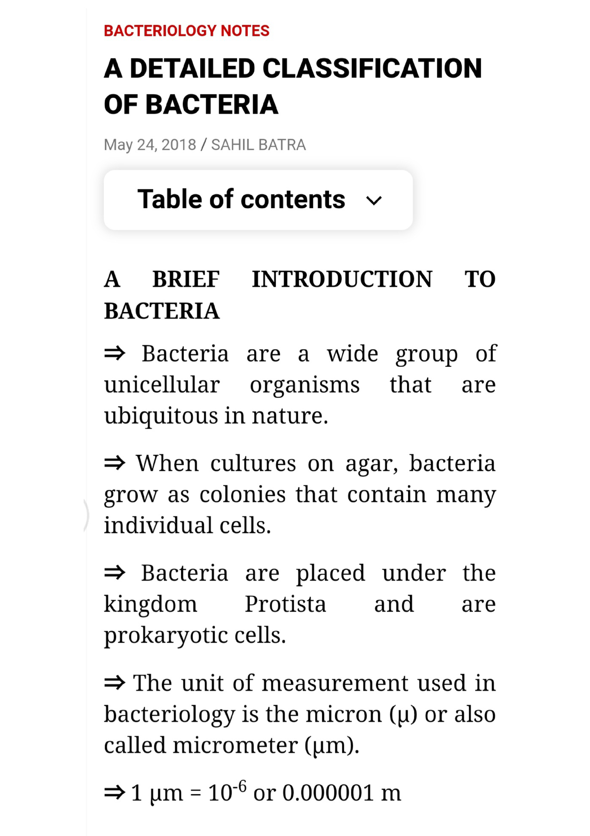 Micro Biology Lecture (Bacteriology) - Microbiology - UoK - Studocu