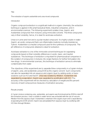 CHMB41 Formal Lab Report Template - 2024, Volume 1, Issue 1 {Insert ...