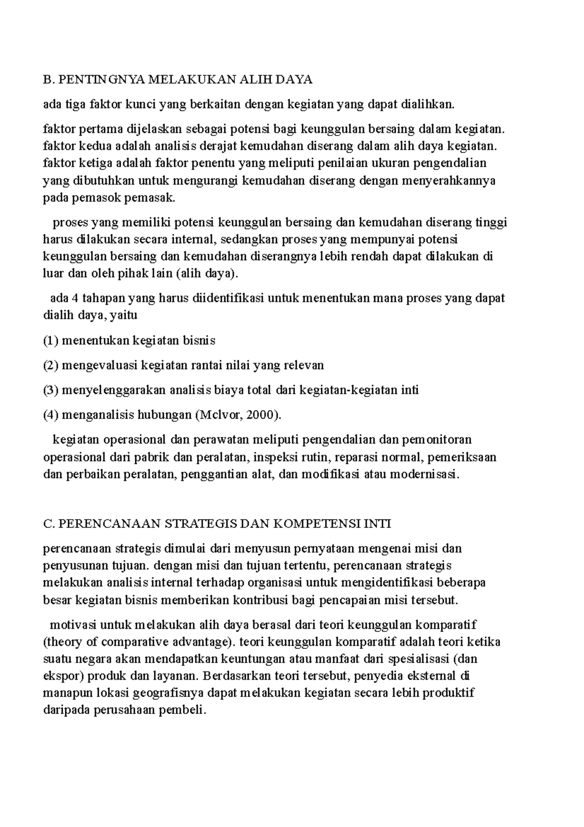 ISI PPT Manajemen Operasi KB 8 - B. PENTINGNYA MELAKUKAN ALIH DAYA Ada ...