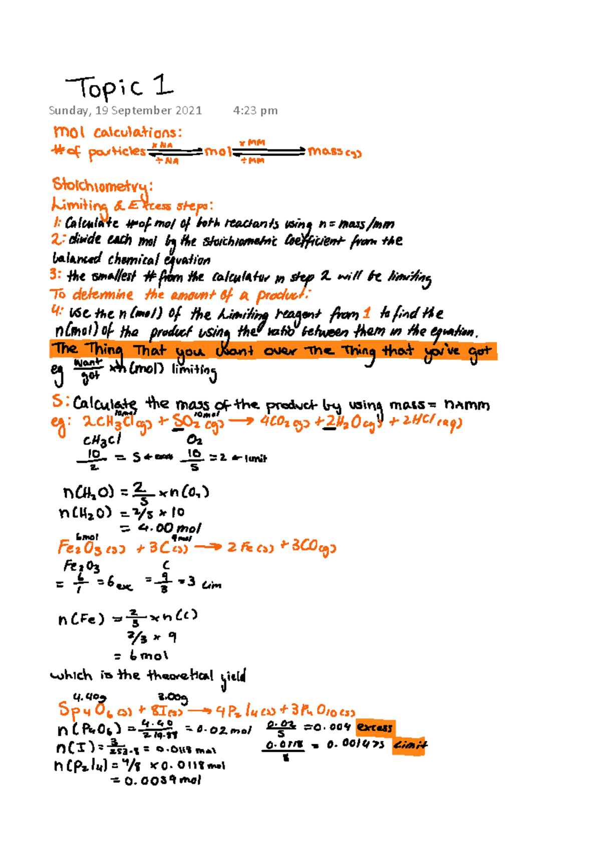 topic one summary notes - Topic 1 Sunday, 19 September 2021 4:23 pm mol ...