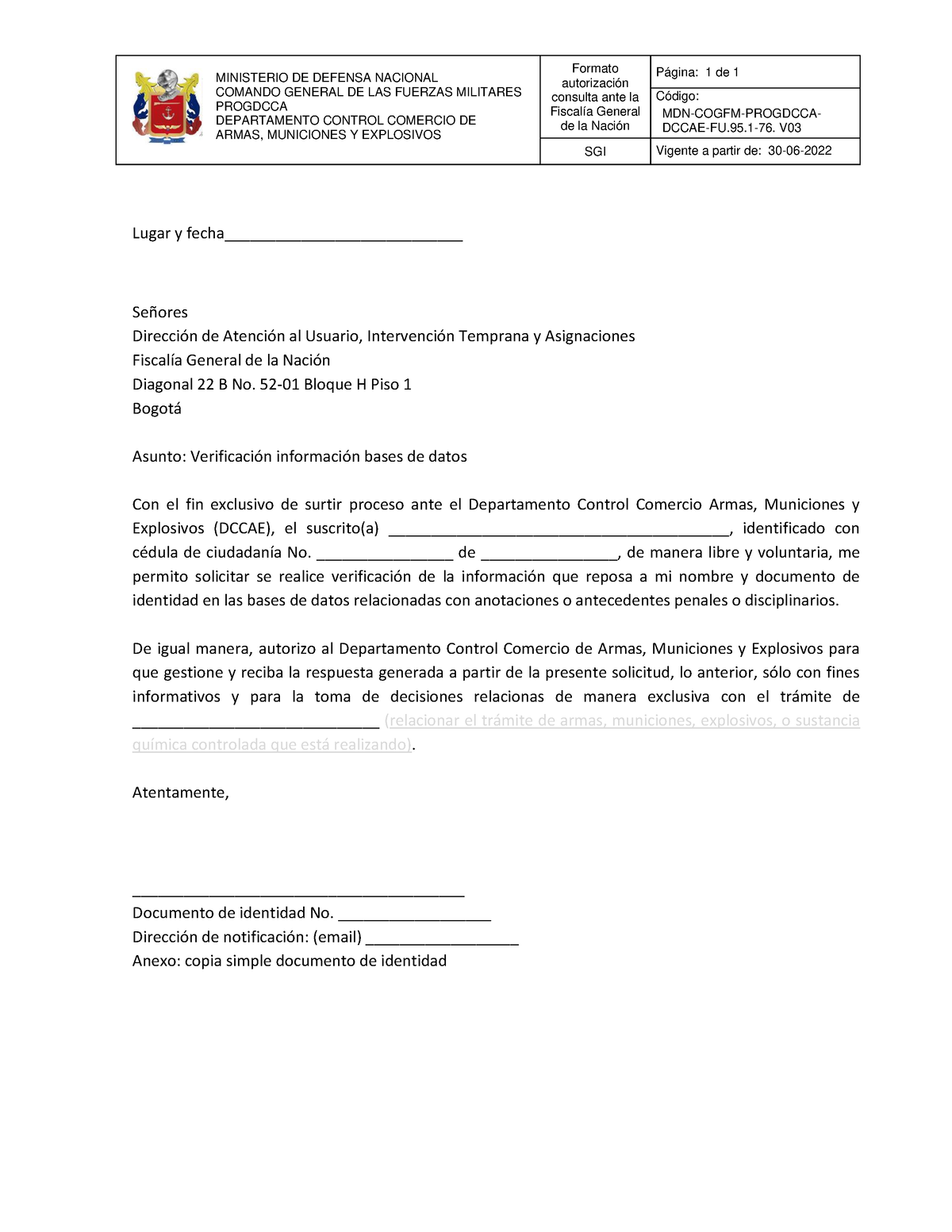 Formato AutorizacióN Consulta Registros FiscalíA V03 - Formato ...