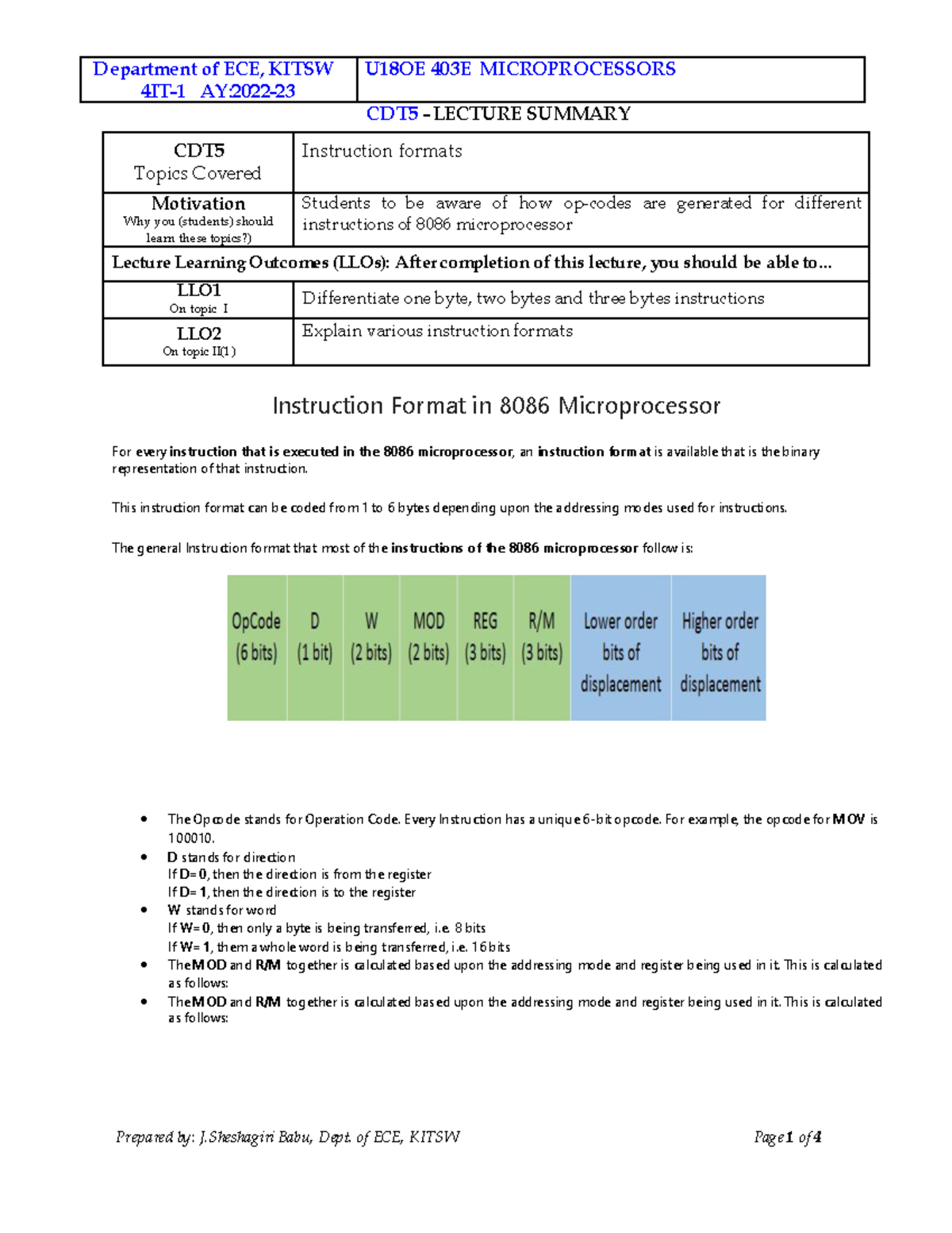 Mp Cdt5 Unit1 4it1 Jsb Microprocessor Unit Discussions 4it 1 Ay 2022 Cdt5 Lecture Summary Mp Cdt5 Unit1 4it1 Jsb Microprocessor Unit Discussions 4it 1 Ay 2022 Cdt5 Lecture Summary