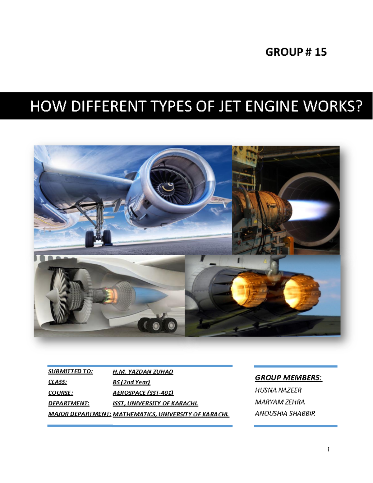 How Different Types of Jet Engine Works i H. YAZDAN ZUHAD BS (2nd