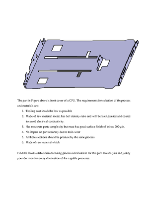 Manufacturing Process - SESSION 20 20 / SEMESTER 1 ASSIGNMENT ...