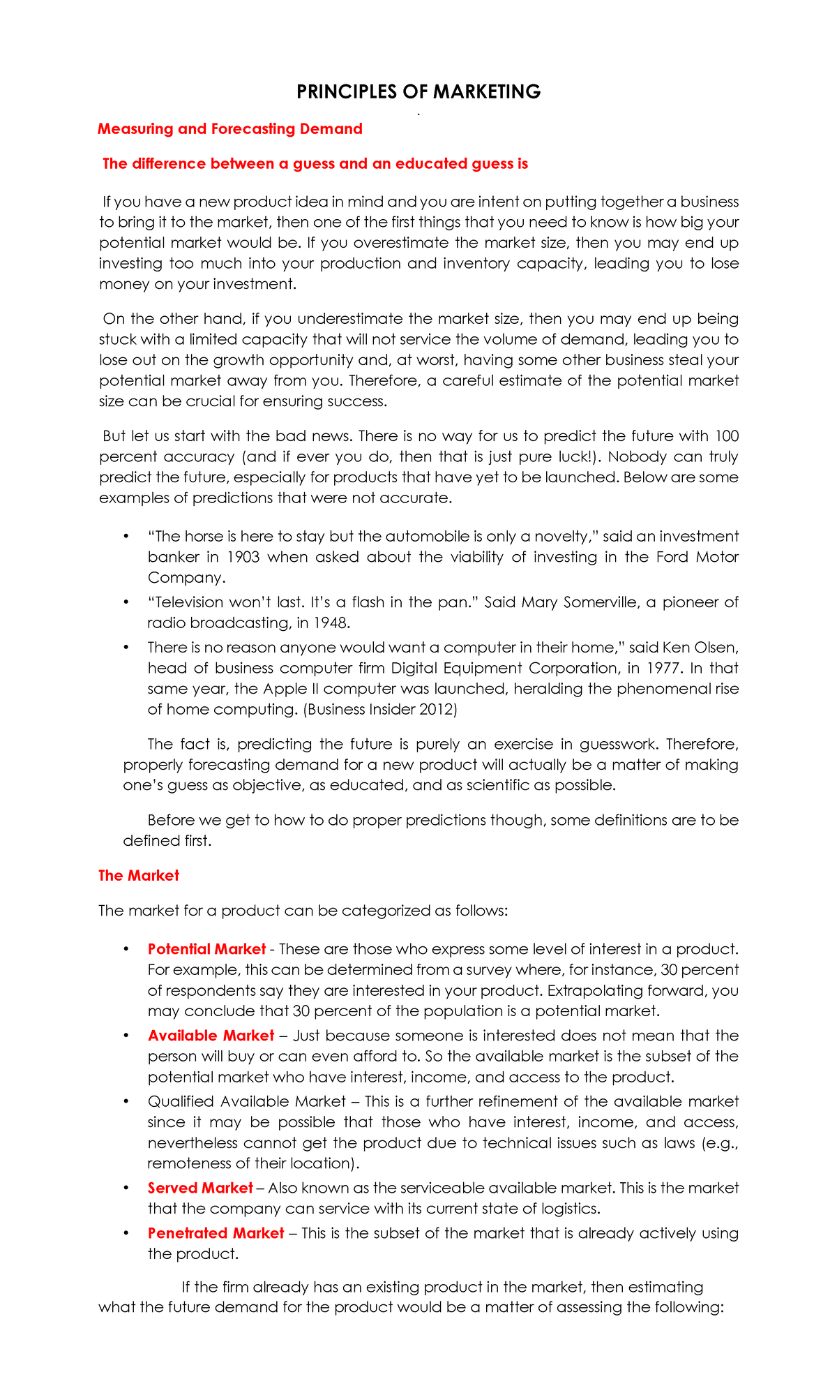 Principles OF Marketing 6 - Studocu