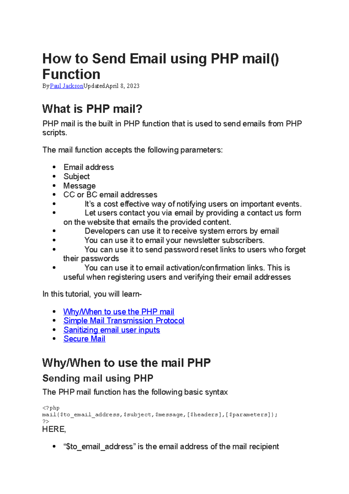 how-to-send-email-using-php-mail-how-to-send-email-using-php-mail