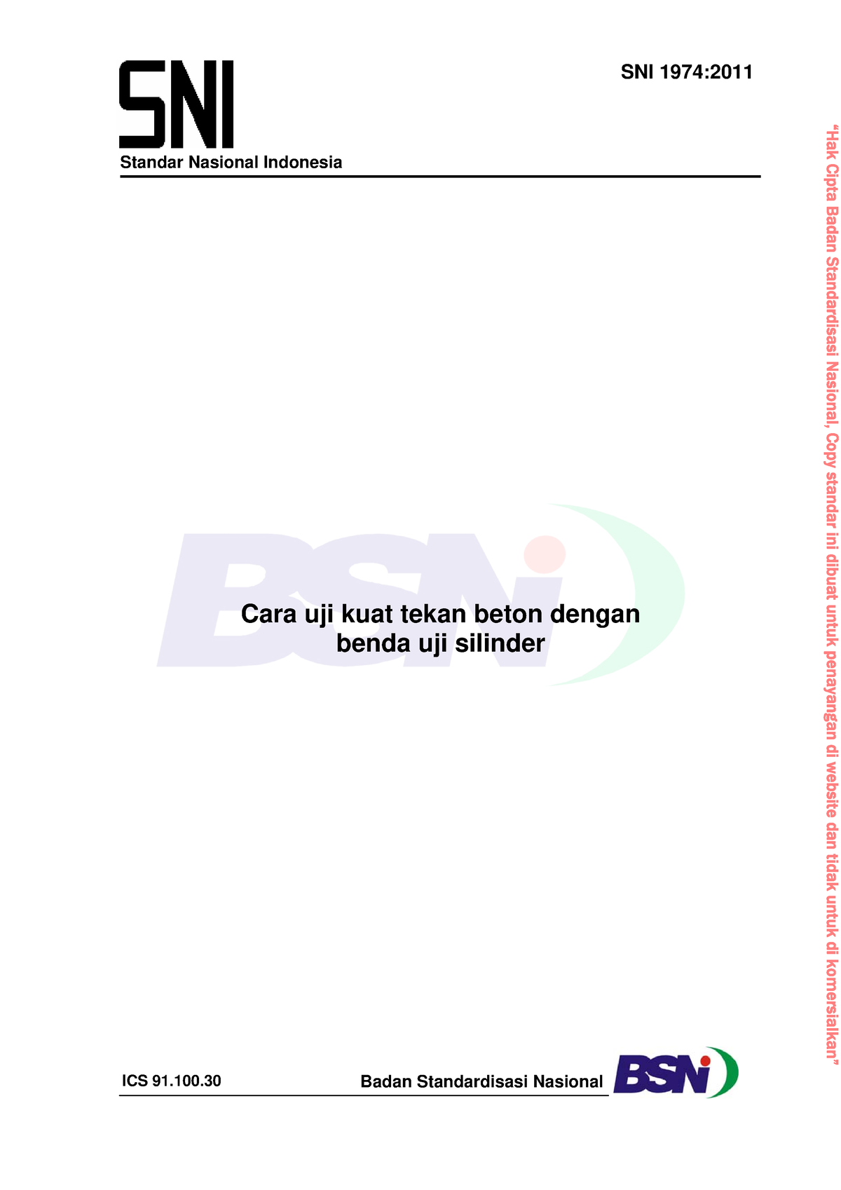 Sni-03-2834-2000 - ìHak Cip Ta Badan Standardisasi Nasional, Co Py ...