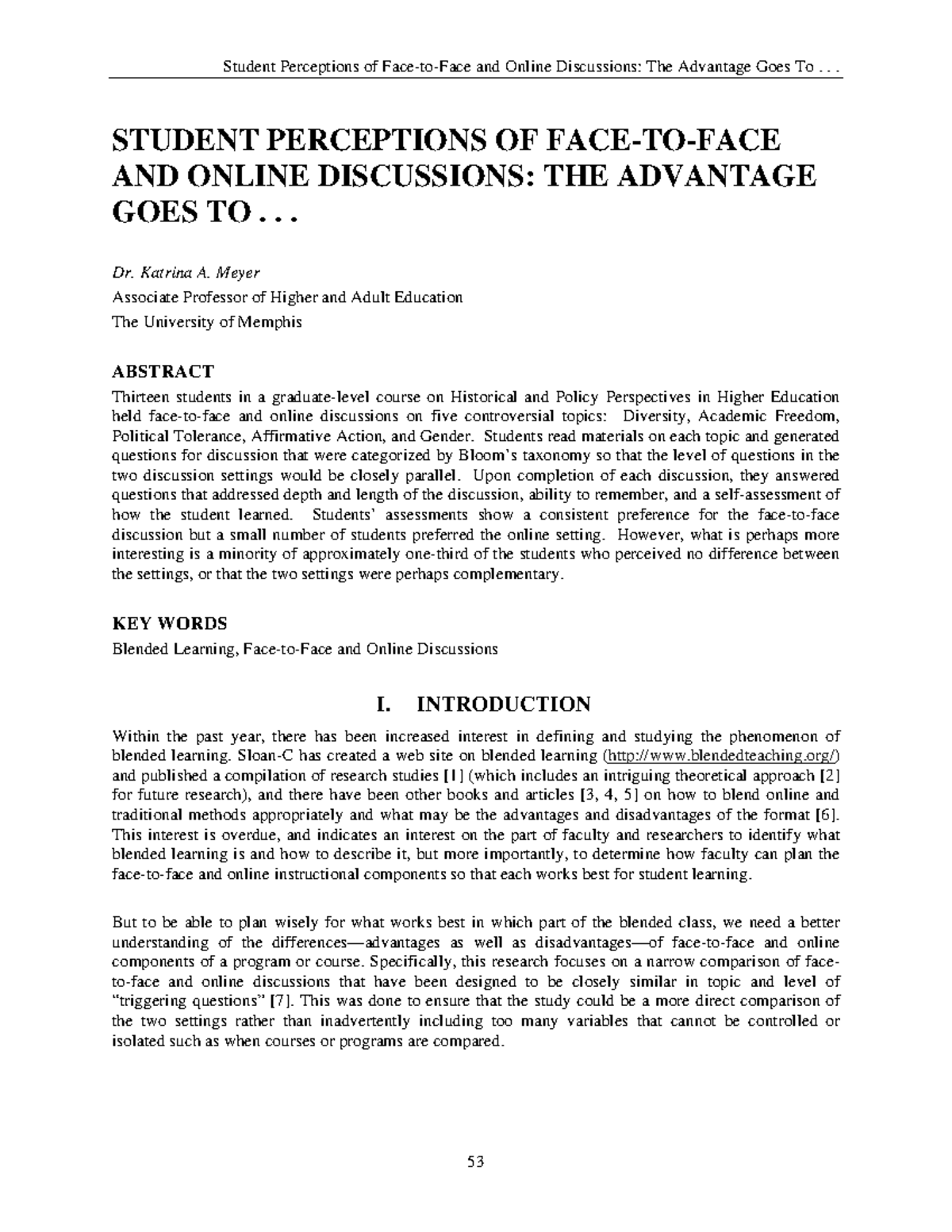 1715 7098 1 SM - fewfe - STUDENT PERCEPTIONS OF FACE-TO-FACE AND ONLINE ...
