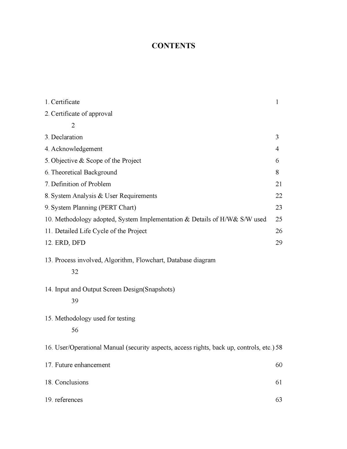 college-management-system-project-report-contents-certificate