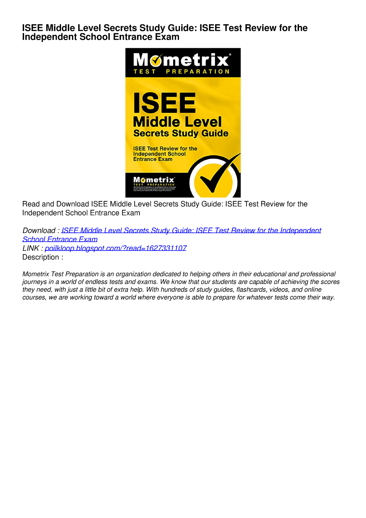 download-pdf-isee-middle-level-secrets-study-guide-isee-test-review