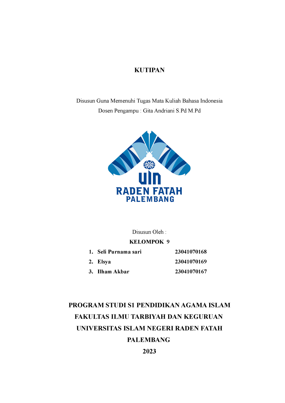 Makalah Kutipan Catatan KAKI DAN Daftar (1) - KUTIPAN Disusun Guna ...