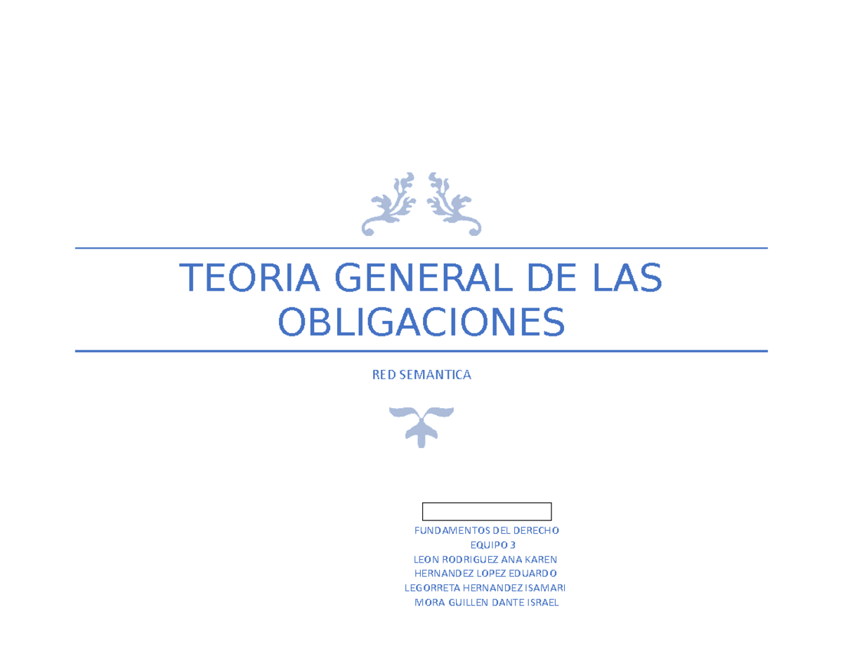 Teoria General DE LAS Obligaciones - TEORIA GENERAL DE LAS OBLIGACIONES